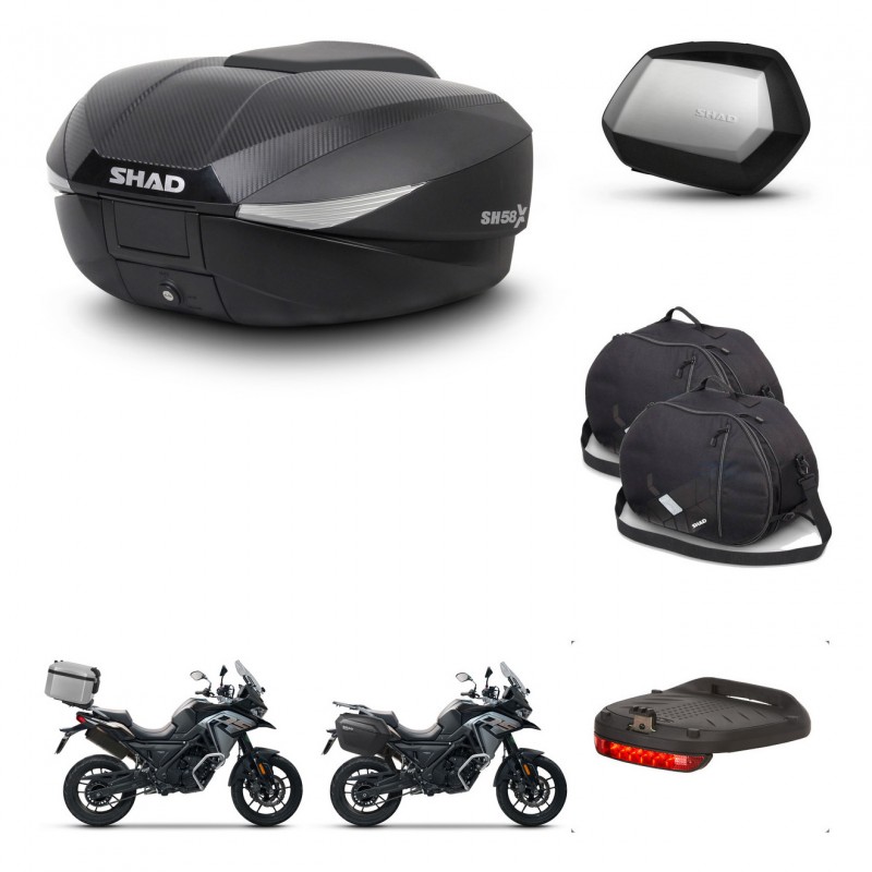 SHAD SH35 PREMIUM suitcases + mounting bracket SH58 trunk accessories KIT-476574