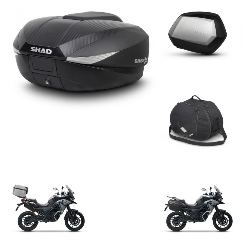 SHAD Maletas SH35 PREMIUM + soporte montaje baul SH58 accesorios KIT-476579
