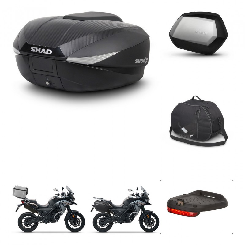 SHAD Maletas SH35 PREMIUM + soporte montaje baul SH58 accesorios KIT-476585