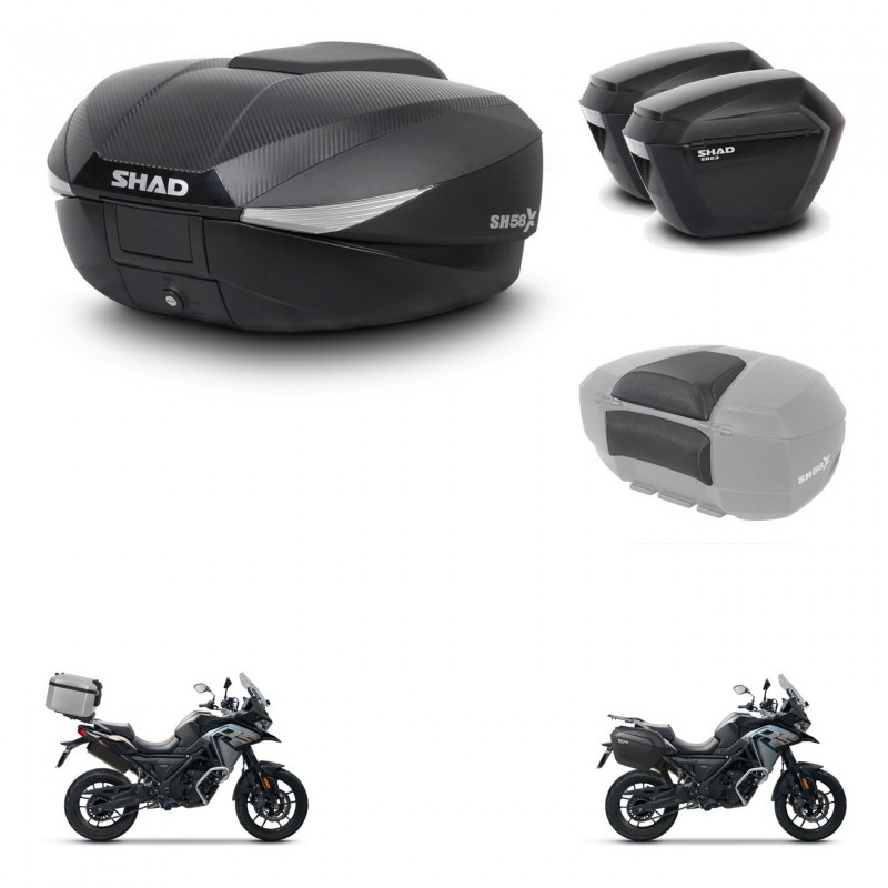 SHAD Maletas sh23 + soporte montaje baul SH58 accesorios KIT-476590