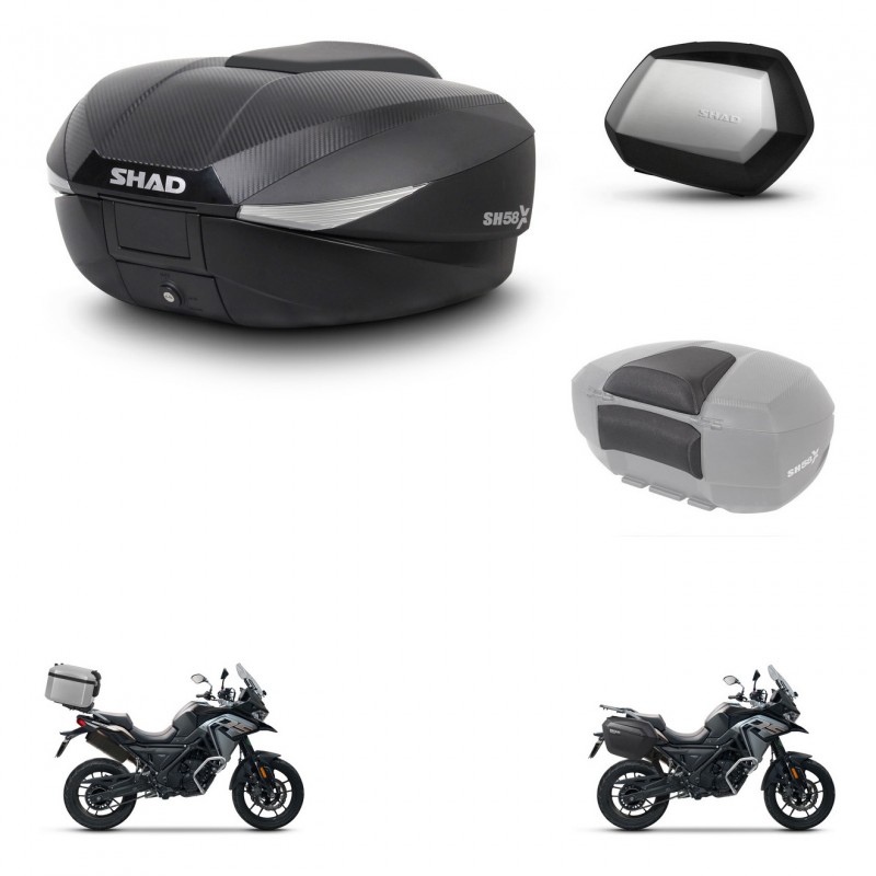 SHAD Maletas SH35 PREMIUM + soporte montaje baul SH58 accesorios KIT-476591