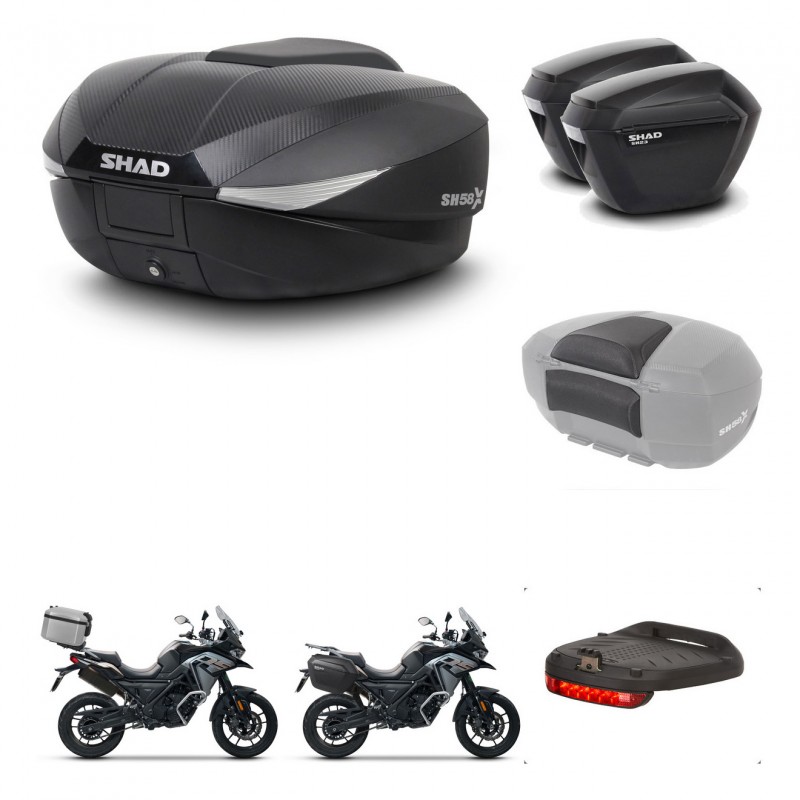 SHAD SH23 suitcases + mounting bracket SH58 trunk accessories KIT-476596