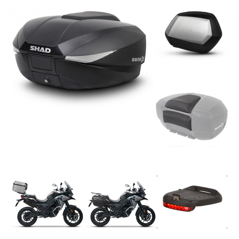 SHAD Maletas SH35 PREMIUM + soporte montaje baul SH58 accesorios KIT-476597