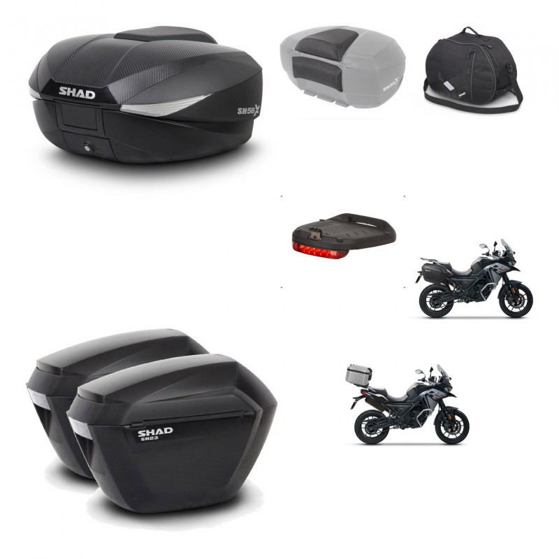 SHAD SH23 suitcases + mounting bracket SH58 trunk accessories KIT-476608