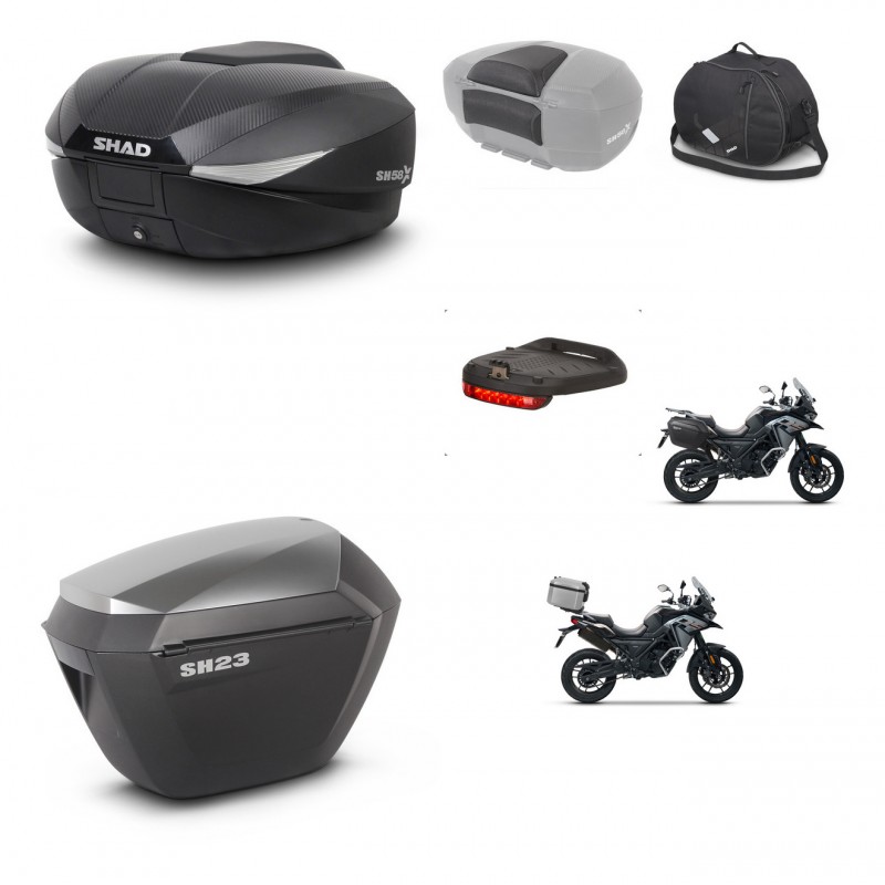 SHAD Maletas sh23 alu + soporte montaje baul SH58 accesorios KIT-476611