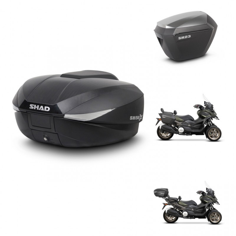 SHAD Maletas sh23 alu + soporte montaje baul SH58 KIT-476617