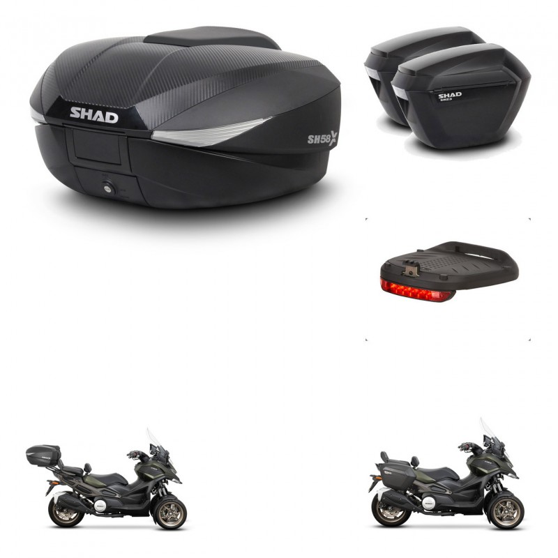 SHAD Maletas sh23 + soporte montaje baul SH58 accesorios KIT-476620