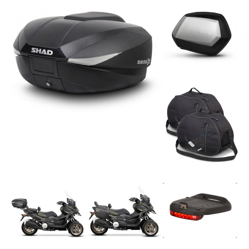 SHAD SH35 PREMIUM suitcases + mounting bracket SH58 trunk accessories KIT-476622