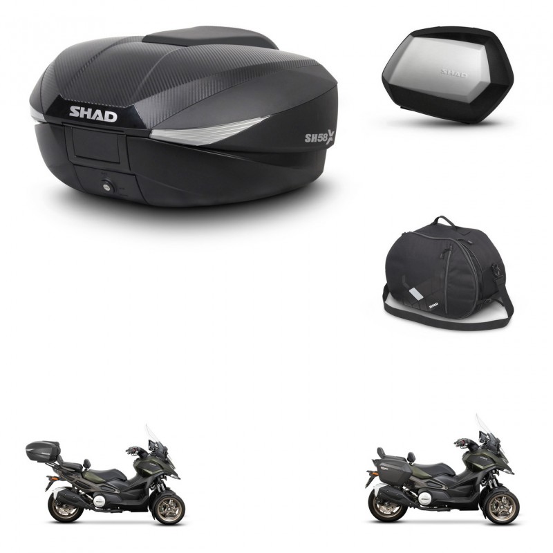 SHAD Maletas SH35 PREMIUM + soporte montaje baul SH58 accesorios KIT-476627