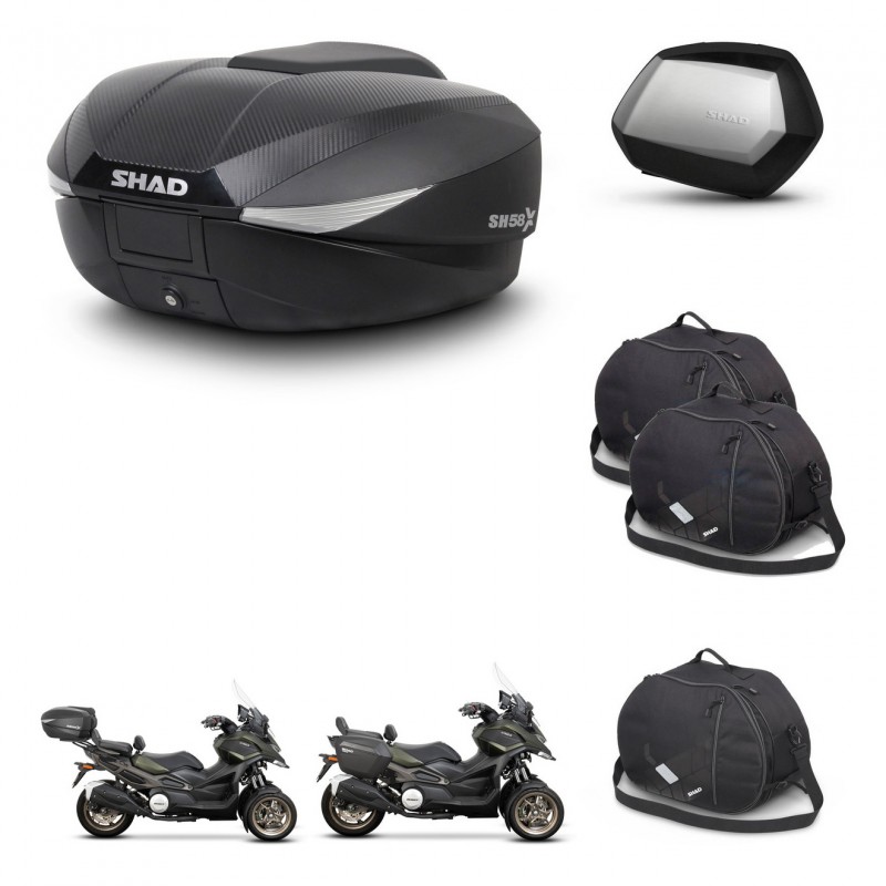 SHAD SH35 PREMIUM suitcases + mounting bracket SH58 trunk accessories KIT-476628