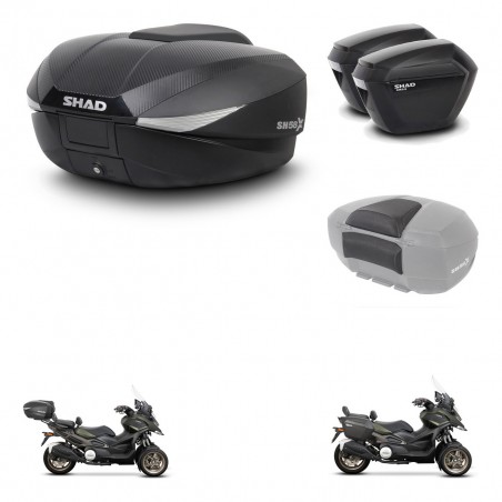 SHAD Maletas sh23 + soporte montaje baul SH58 accesorios KIT-476638