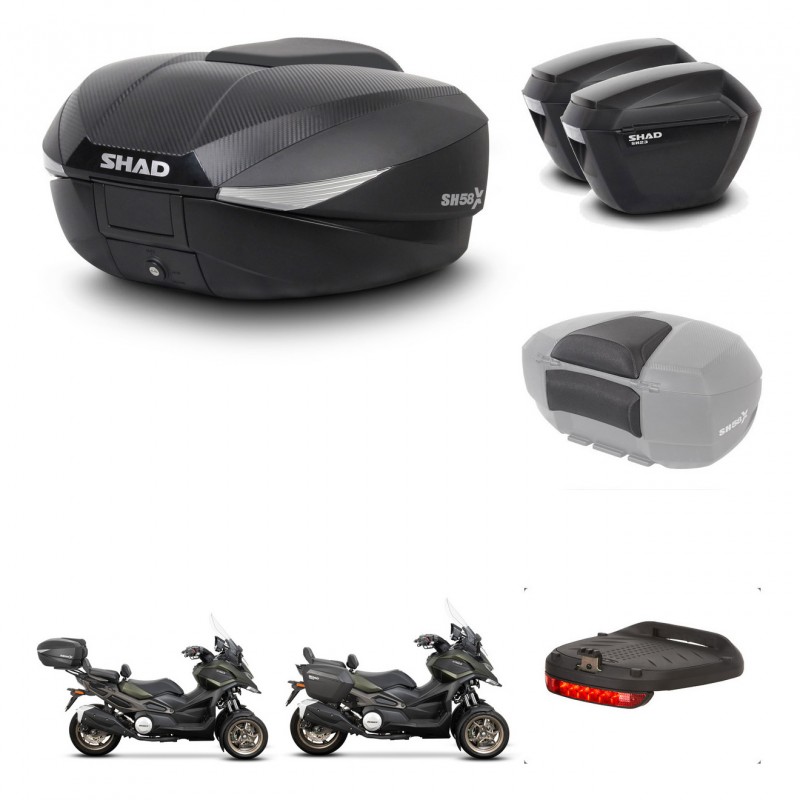 SHAD Maletas sh23 + soporte montaje baul SH58 accesorios KIT-476644