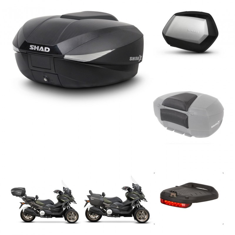 SHAD SH35 PREMIUM suitcases + mounting bracket SH58 trunk accessories KIT-476645