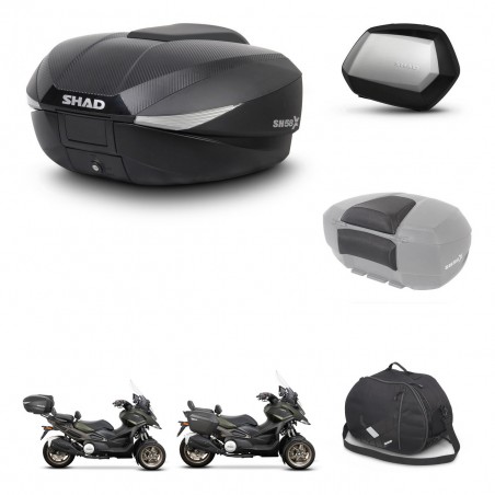 SHAD SH35 PREMIUM suitcases + mounting bracket SH58 trunk accessories KIT-476651