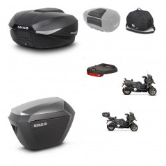 SHAD SH23 alu suitcases + mounting bracket SH58 trunk accessories KIT-476659