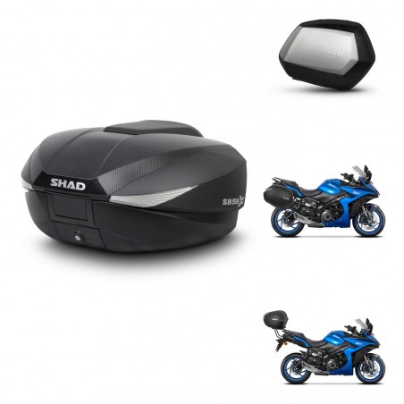 SHAD Maletas SH35 PREMIUM + soporte montaje baul SH58 KIT-476663