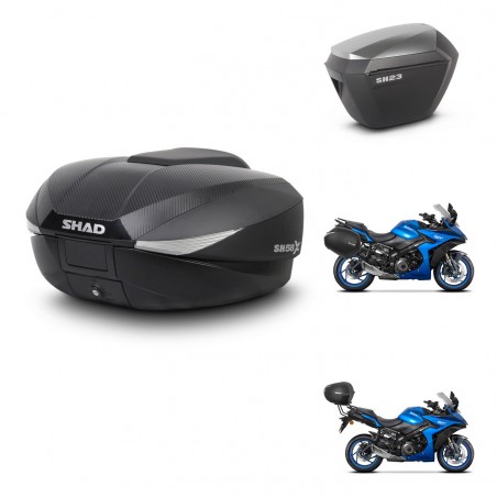 SHAD Maletas sh23 alu + soporte montaje baul SH58 KIT-476665