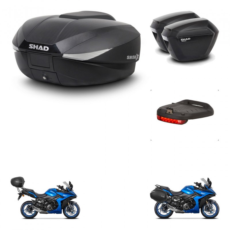 SHAD Maletas sh23 + soporte montaje baul SH58 accesorios KIT-476668