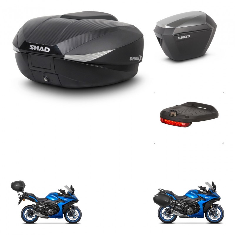 SHAD Maletas sh23 alu + soporte montaje baul SH58 accesorios KIT-476671