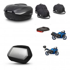 SHAD SH35 PREMIUM suitcases + mounting bracket SH58 trunk accessories KIT-476682