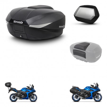 SHAD Maletas SH35 PREMIUM + soporte montaje baul SH58 accesorios KIT-476687