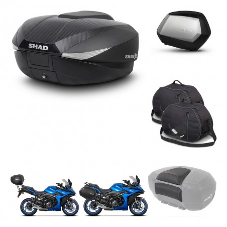 SHAD Maletas SH35 PREMIUM + soporte montaje baul SH58 accesorios KIT-476688