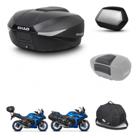SHAD Maletas SH35 PREMIUM + soporte montaje baul SH58 accesorios KIT-476699
