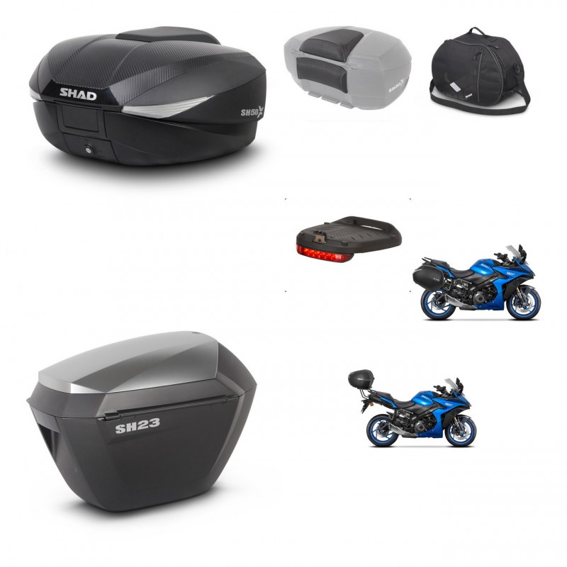 SHAD Maletas sh23 alu + soporte montaje baul SH58 accesorios KIT-476707