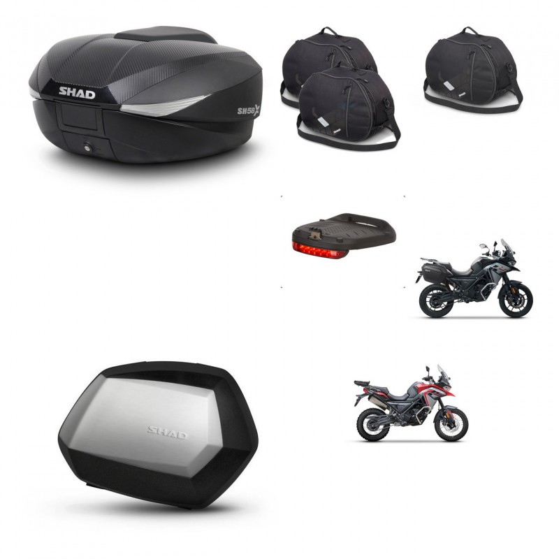 SHAD SH35 PREMIUM suitcases + mounting bracket SH58 trunk accessories KIT-476730