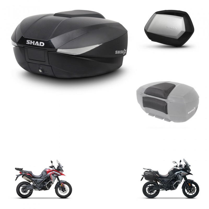 SHAD Maletas SH35 PREMIUM + soporte montaje baul SH58 accesorios KIT-476735