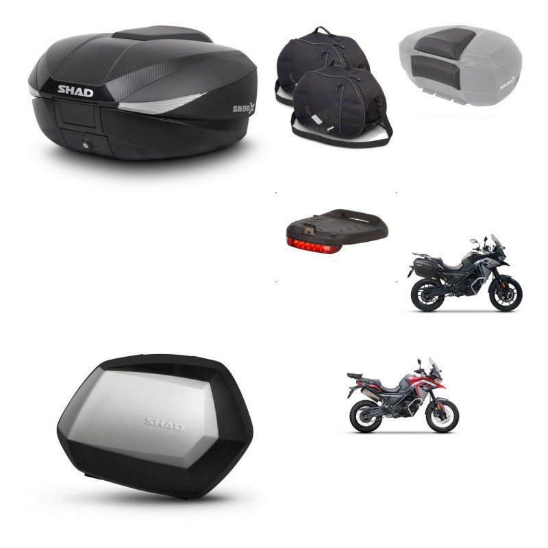 SHAD Maletas SH35 PREMIUM + soporte montaje baul SH58 accesorios KIT-476742