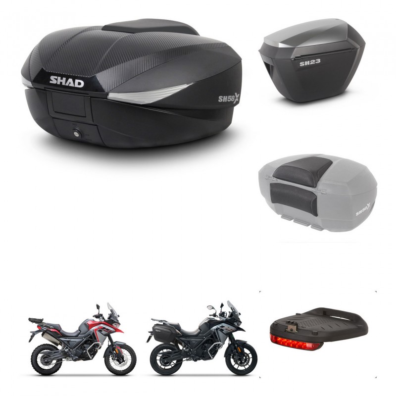 SHAD SH23 alu suitcases + mounting bracket SH58 trunk accessories KIT-476743