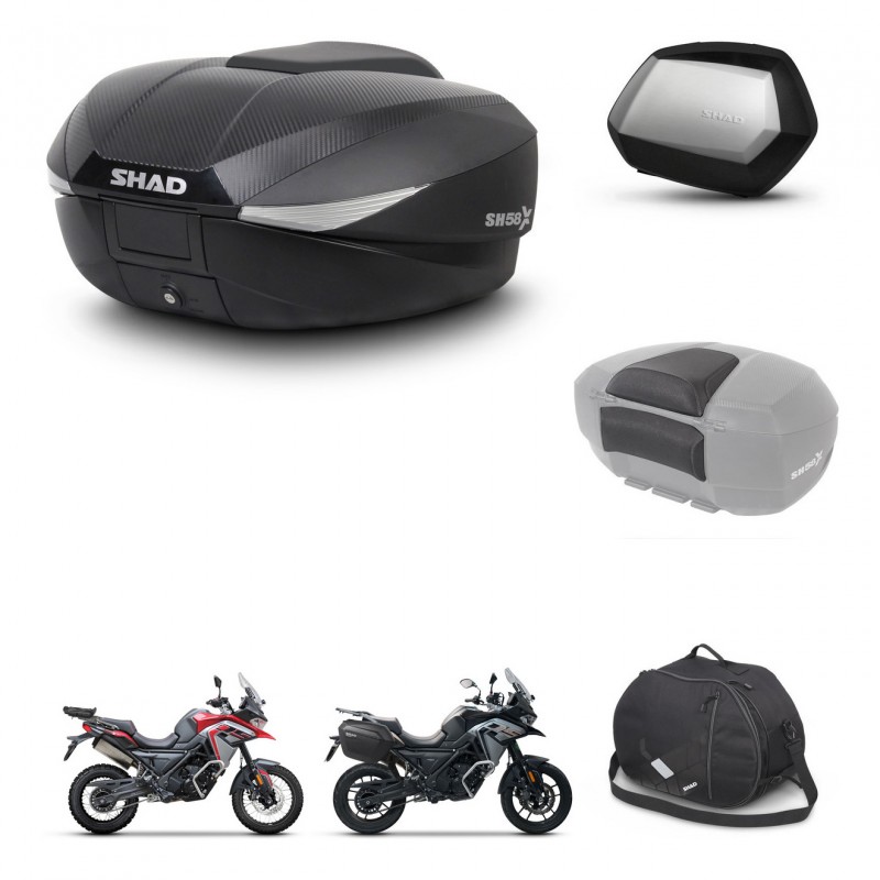 SHAD Maletas SH35 PREMIUM + soporte montaje baul SH58 accesorios KIT-476747