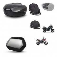 SHAD Maletas SH35 PREMIUM + soporte montaje baul SH58 accesorios KIT-476748