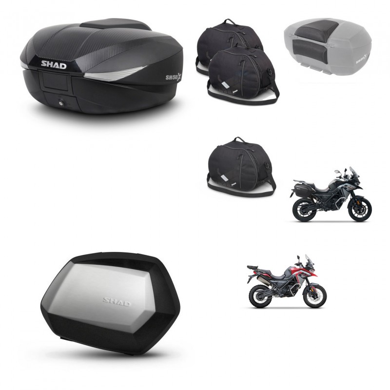 SHAD SH35 PREMIUM suitcases + mounting bracket SH58 trunk accessories KIT-476748
