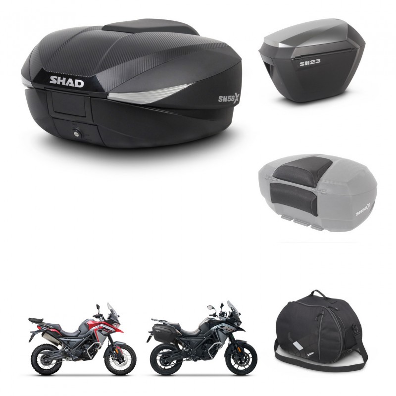 SHAD SH23 alu suitcases + mounting bracket SH58 trunk accessories KIT-476749