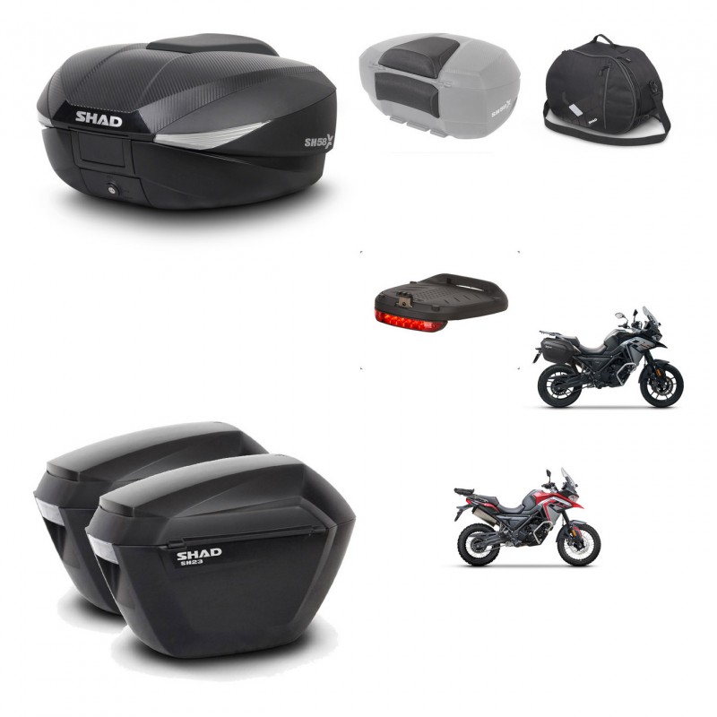 SHAD Maletas sh23 + soporte montaje baul SH58 accesorios KIT-476752
