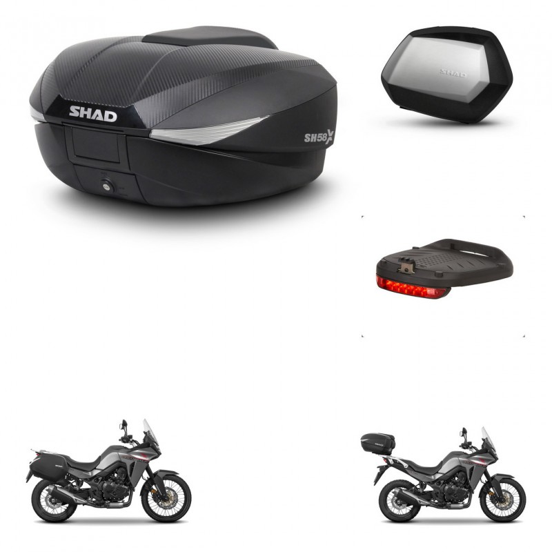 SHAD Maletas SH35 PREMIUM + soporte montaje baul SH58 accesorios KIT-476765