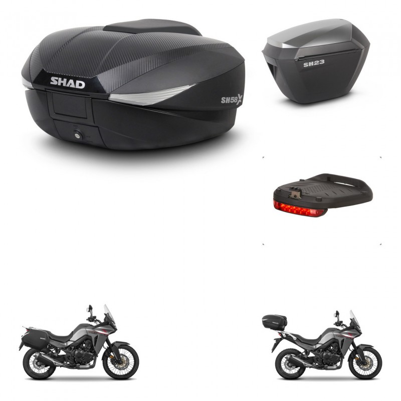 SHAD Maletas sh23 alu + soporte montaje baul SH58 accesorios KIT-476767
