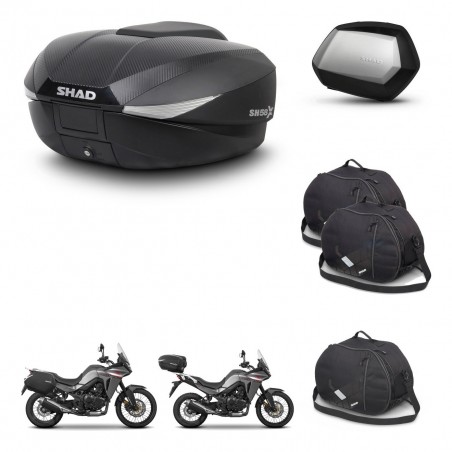 SHAD Maletas SH35 PREMIUM + soporte montaje baul SH58 accesorios KIT-476772