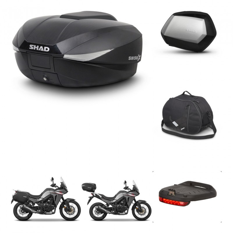 SHAD Maletas SH35 PREMIUM + soporte montaje baul SH58 accesorios KIT-476777