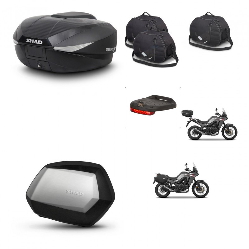 SHAD Maletas SH35 PREMIUM + soporte montaje baul SH58 accesorios KIT-476778