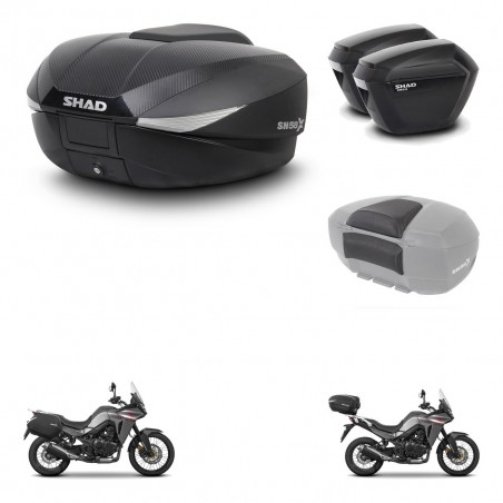 SHAD SH23 suitcases + mounting bracket SH58 trunk accessories KIT-476782