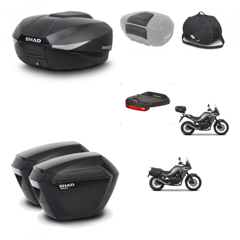 SHAD Maletas sh23 + soporte montaje baul SH58 accesorios KIT-476800