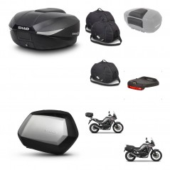 SHAD Maletas SH35 PREMIUM + soporte montaje baul SH58 accesorios KIT-476802
