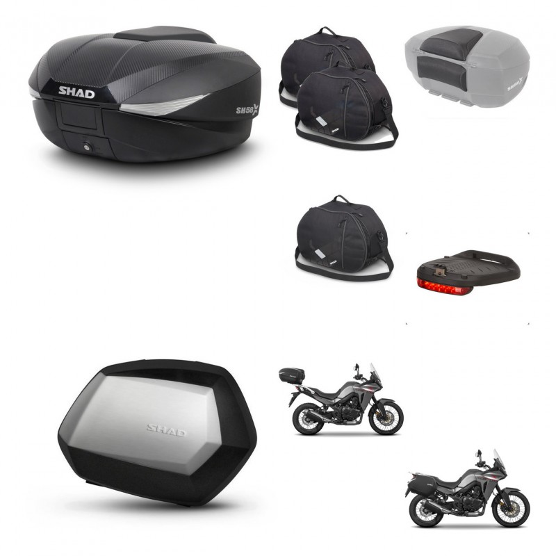 SHAD SH35 PREMIUM suitcases + mounting bracket SH58 trunk accessories KIT-476802