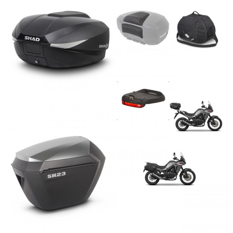 SHAD Maletas sh23 alu + soporte montaje baul SH58 accesorios KIT-476803