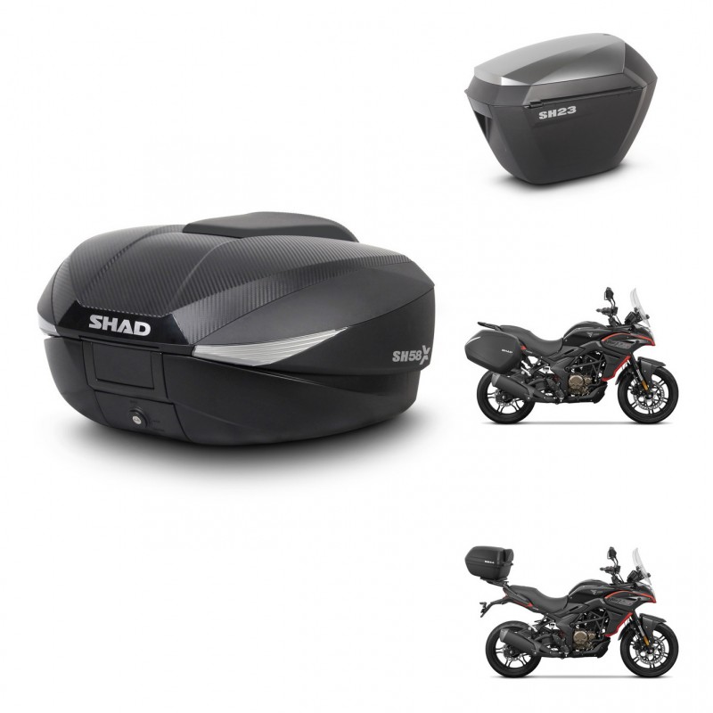 SHAD Maletas sh23 alu + soporte montaje baul SH58 KIT-476809