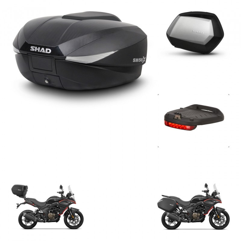 SHAD Maletas SH35 PREMIUM + soporte montaje baul SH58 accesorios KIT-476813