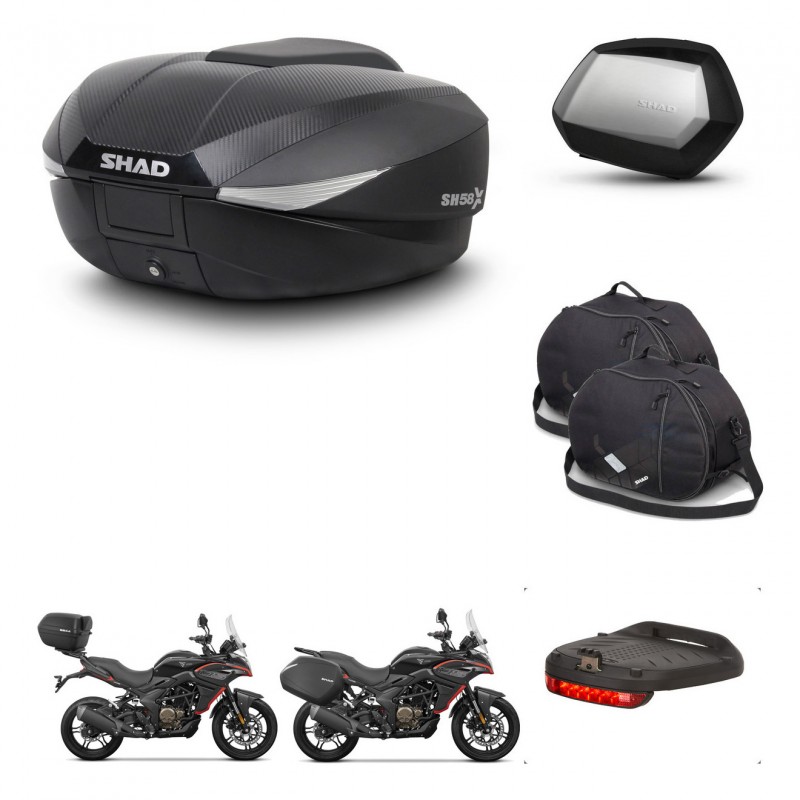 SHAD Maletas SH35 PREMIUM + soporte montaje baul SH58 accesorios KIT-476814